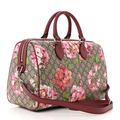 Gucci GG Supreme Monogram Blooms Medium Boston Beige Multicolor Dry Rose 2 of 10