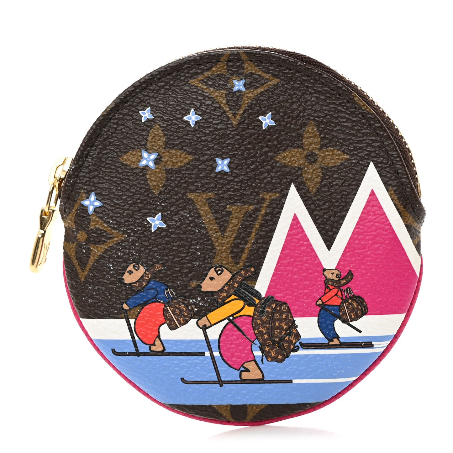 Monogram 2018 Christmas Animation Round Coin Purse