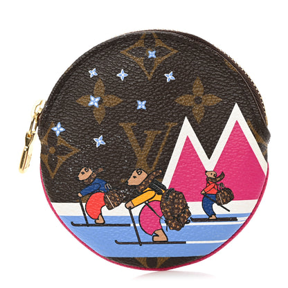 Louis Vuitton Monogram 2018 Christmas Animation Round Coin Purse 1 of 7