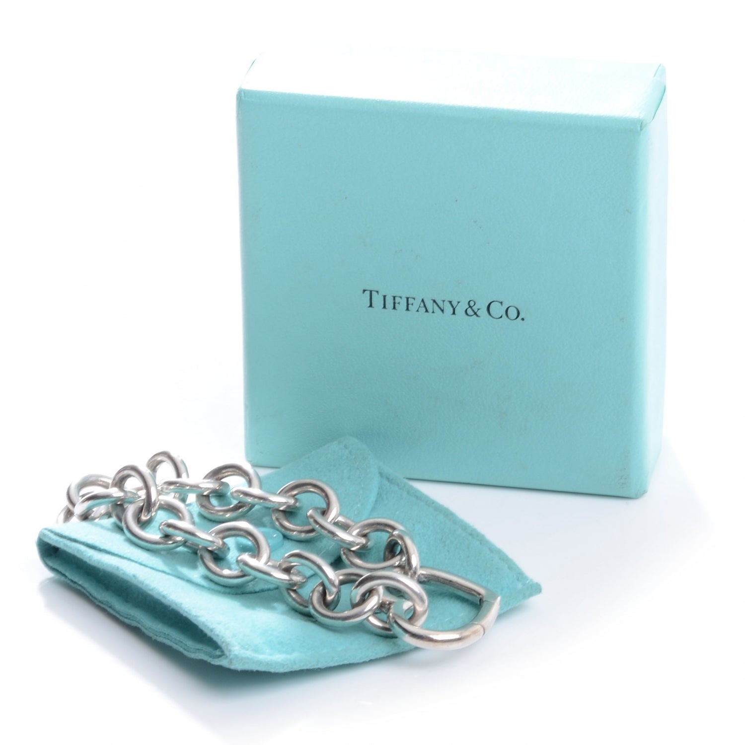 Tiffany Sterling Silver Open Heart Clasp Bracelet 3 of 5