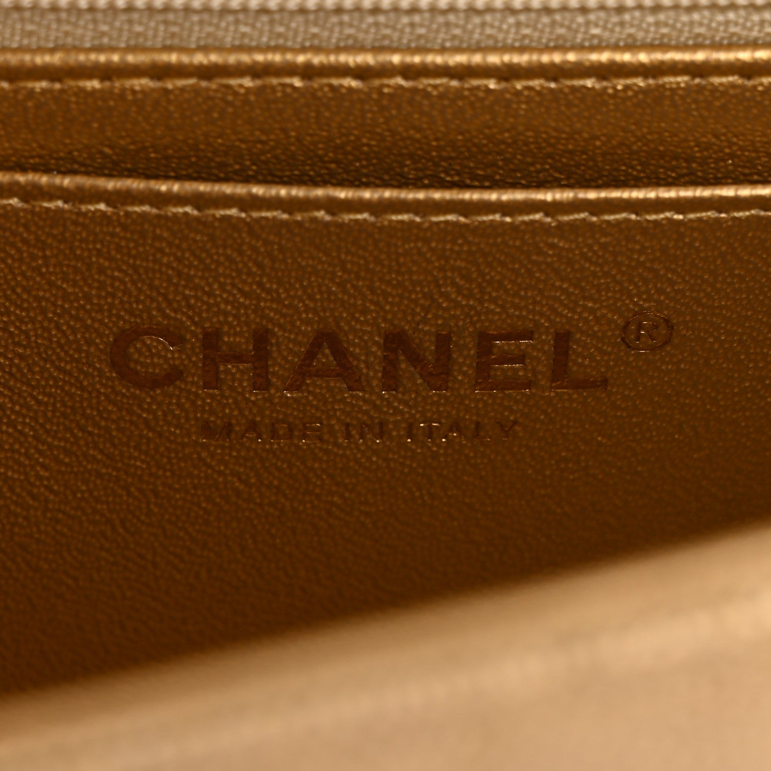 Chanel Metallic Caviar Quilted Mini Top Handle Rectangular Flap Gold 6 of 12