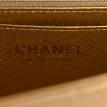 Chanel Metallic Caviar Quilted Mini Top Handle Rectangular Flap Gold 6 of 12