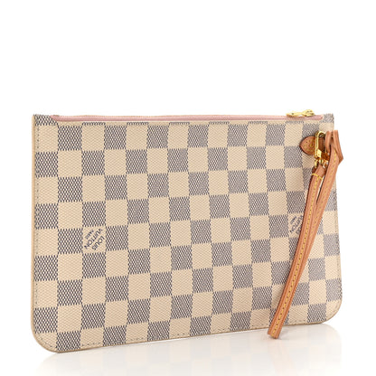 Louis Vuitton Damier Azur Neverfull MM GM Pochette Rose Ballerine 3 of 7