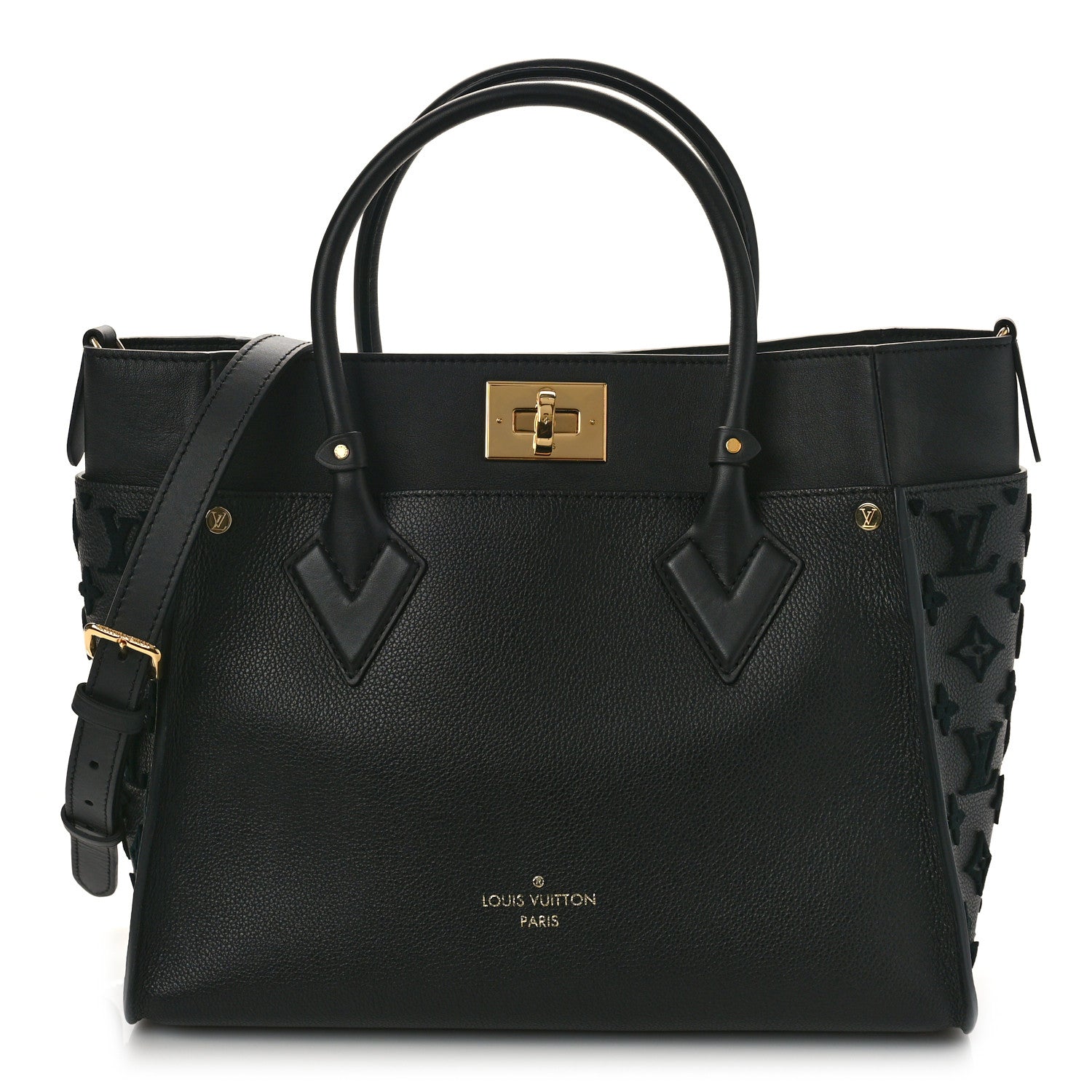 Louis Vuitton Calfskin Monogram Tufting On My Side Black 1 of 8