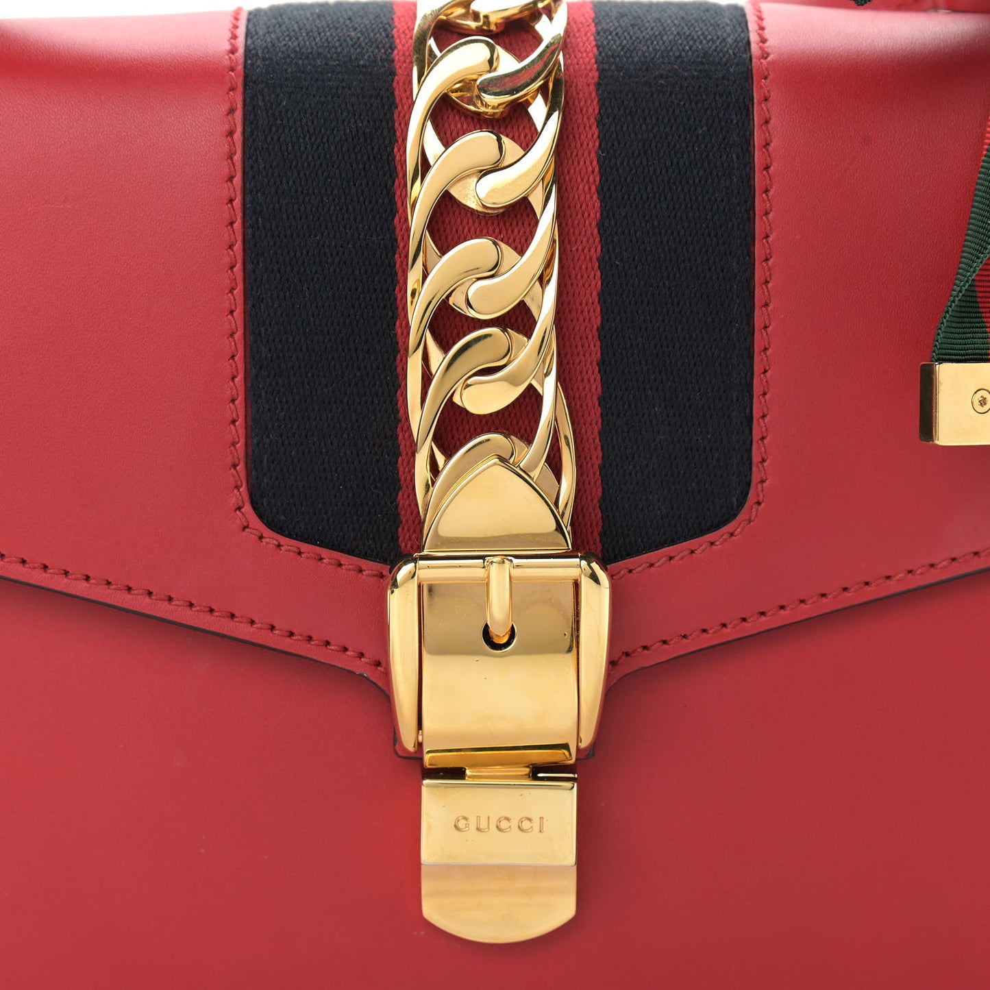 Calfskin Small Sylvie Shoulder Bag Hibiscus Red