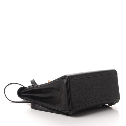 Hermes Taurillon Clemence Kelly Ado Backpack Black 3 of 10