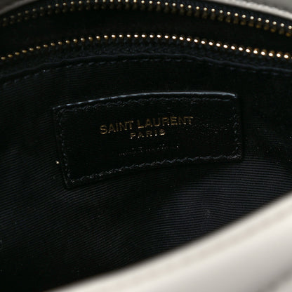 Saint Laurent Lambskin Quilted Toy Loulou Puffer Monogram Chain Satchel Crema Soft 7 of 14