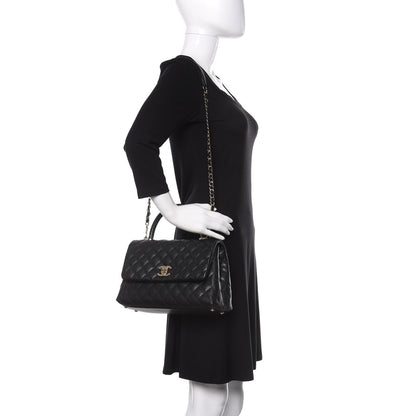 Chanel Caviar Quilted Small Coco Handle Flap Black 2 of 11