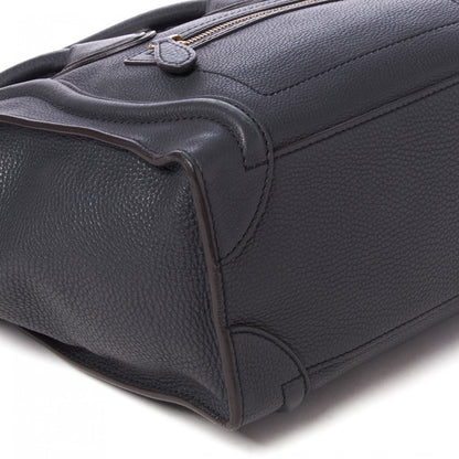 Celine Drummed Calfskin Micro Luggage Black 5 of 9