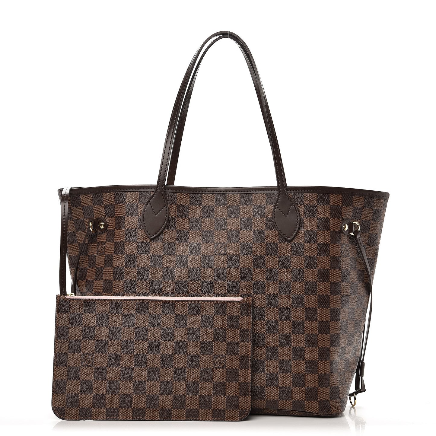 Damier Ebene Neo Neverfull MM Rose Ballerine