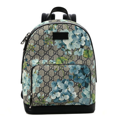 Gucci GG Supreme Monogram Blooms Small Day Backpack Blue 1 of 10