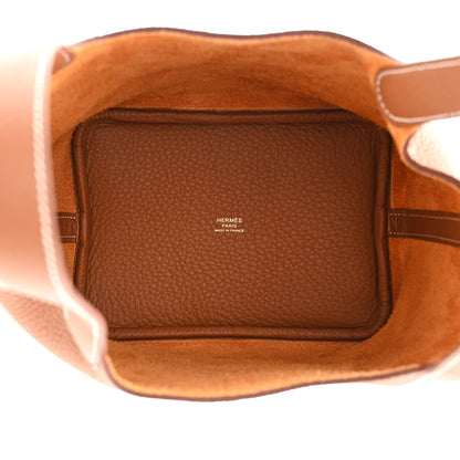 Hermes Taurillon Clemence Picotin Lock 18 PM Gold 5 of 11