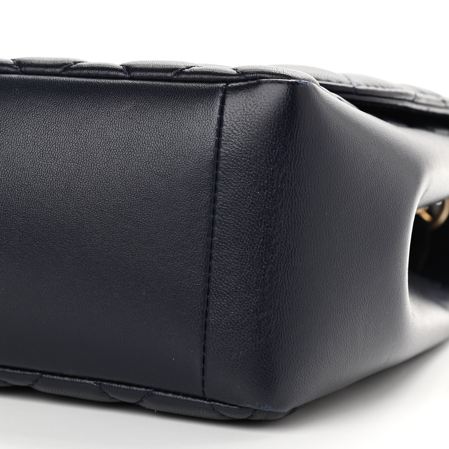 Chanel Lambskin Quilted Jumbo Mademoiselle Chic Flap Navy 10 of 12
