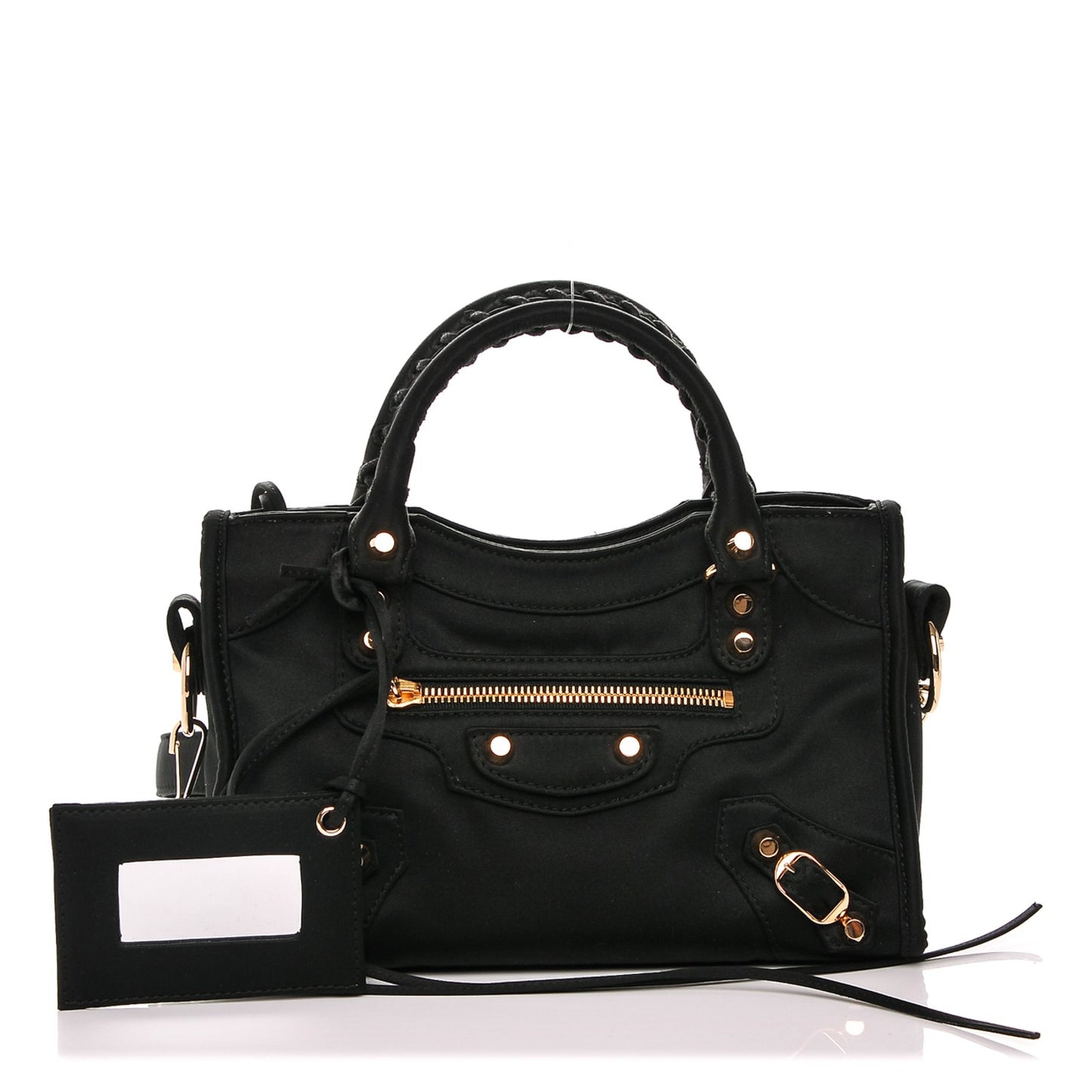 Satin Classic Gold Hardware Mini City Black