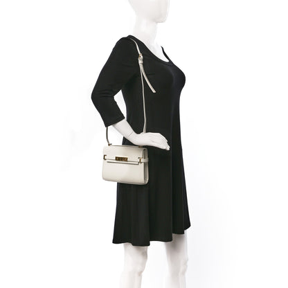 Saint Laurent Smooth Calfskin Mini Manhattan Shoulder Bag Blanc Vintage 2 of 9
