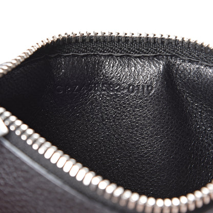 Saint Laurent Grained Calfskin 5 Fragments Zip Pouch Card Holder Black 8 of 9