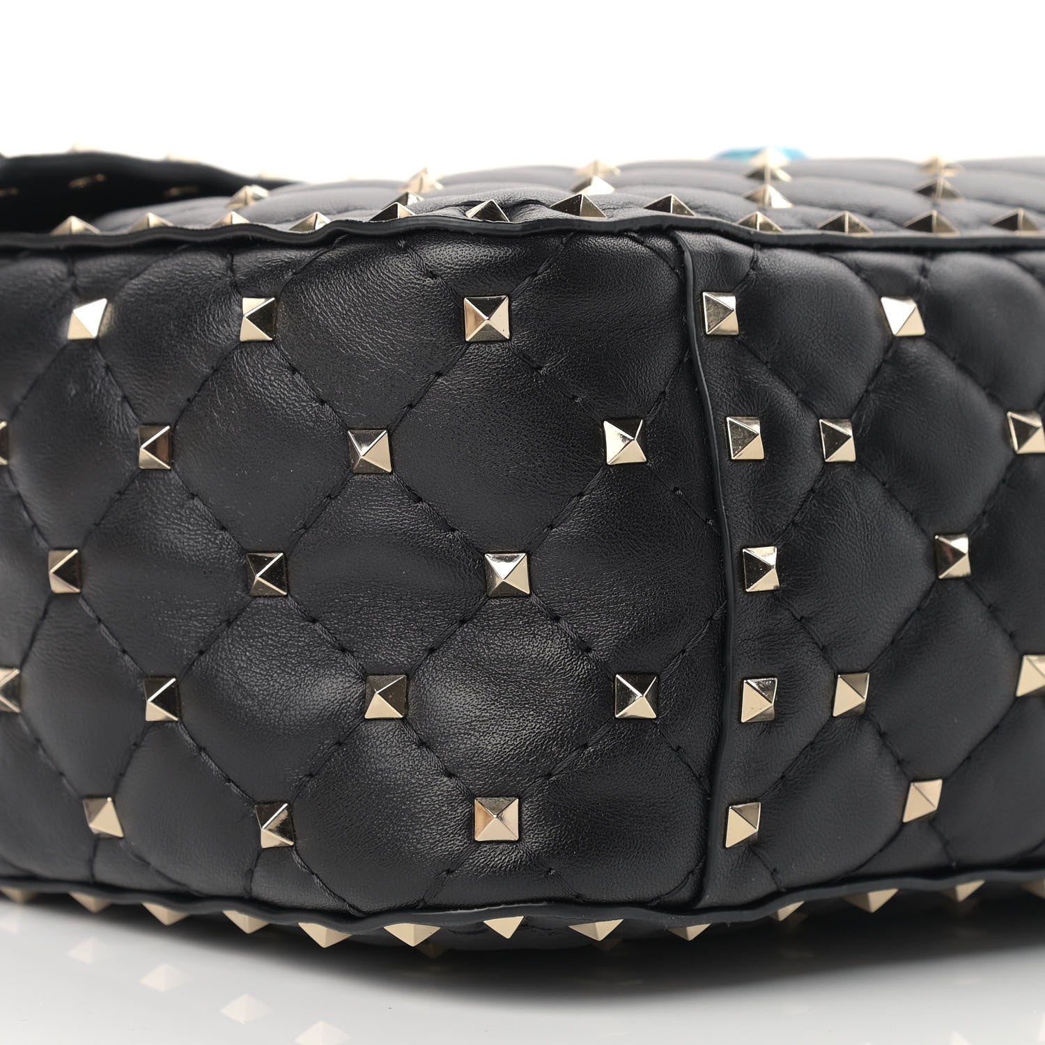 Valentino Garavani Lambskin Large Rockstud Spike Shoulder Bag Black 7 of 12