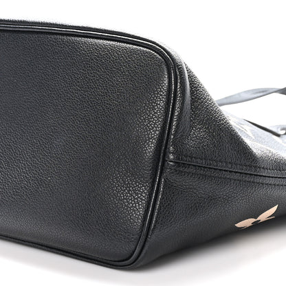 Louis Vuitton Empreinte Monogram Giant Neverfull MM Black Beige 10 of 10