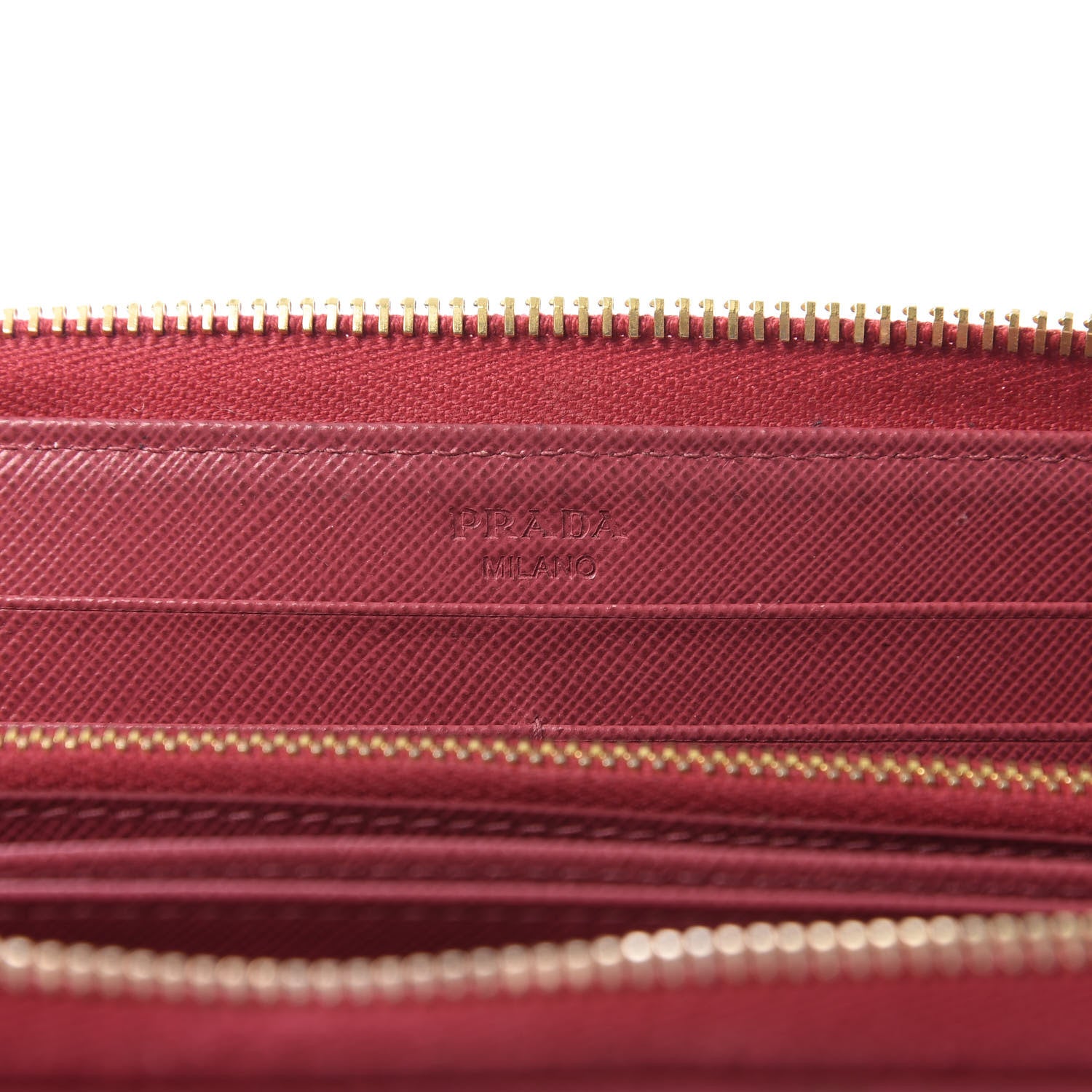 Prada Saffiano Zip Around Wallet Peonia 8 of 9