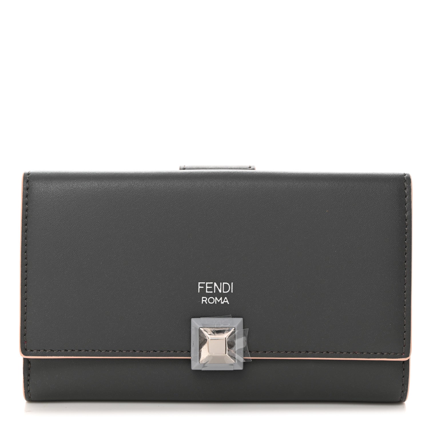 Fendi Vitello Studded Kan I French Wallet Amazzonia 1 of 9