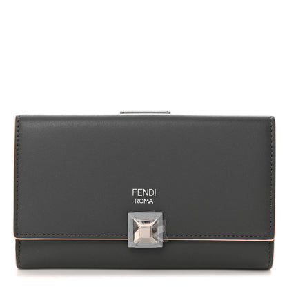 Fendi Vitello Studded Kan I French Wallet Amazzonia 1 of 9