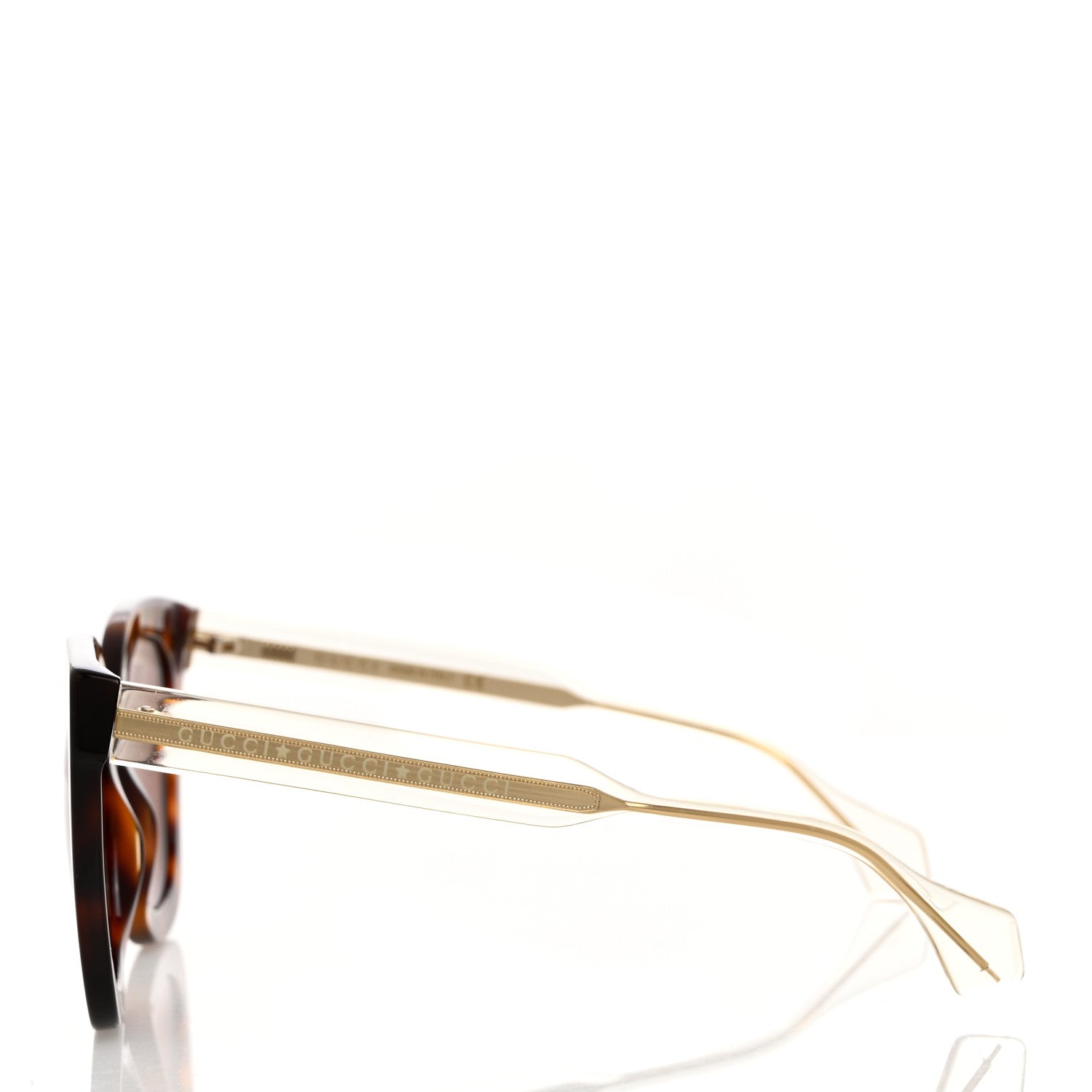 Gucci Acetate Crystal Square Sunglasses GG0564S Tortoise 3 of 7
