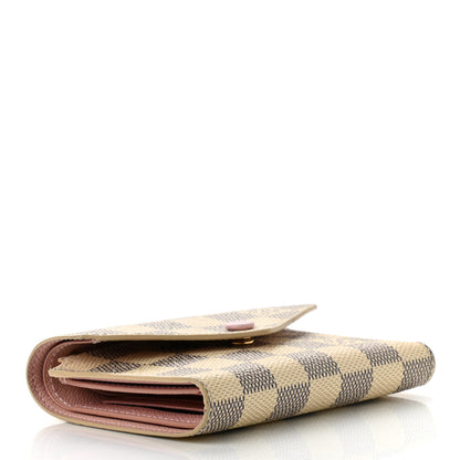 Louis Vuitton Damier Azur Victorine Wallet Rose Ballerine 4 of 8