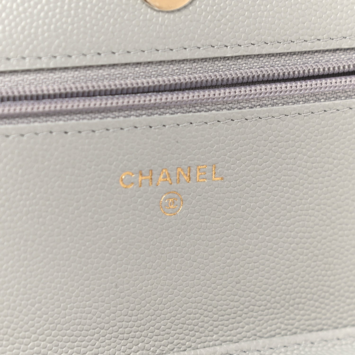 Chanel Caviar Quilted Wallet On Chain WOC Grey 6 of 12
