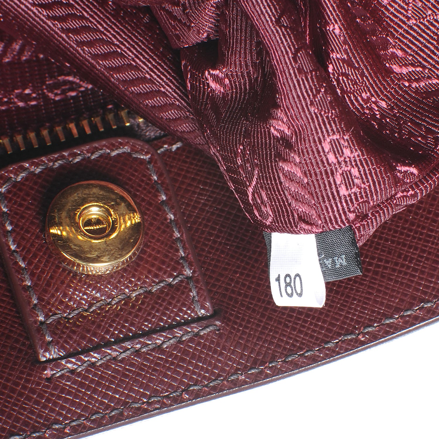 Prada Saffiano Lux Medium Tote Bordeaux 7 of 7