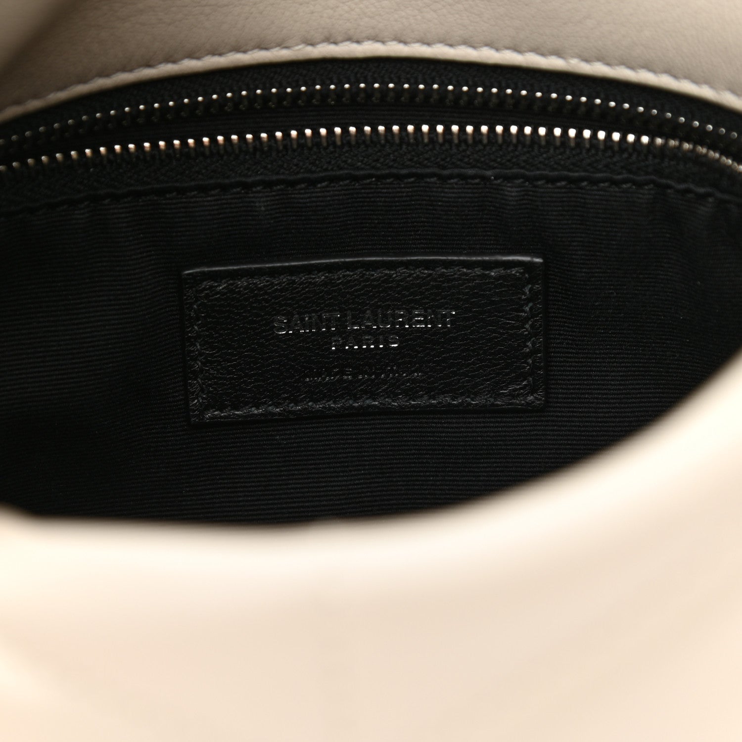 Saint Laurent Lambskin Quilted Toy Loulou Puffer Monogram Chain Satchel Blanc Vintage 6 of 8