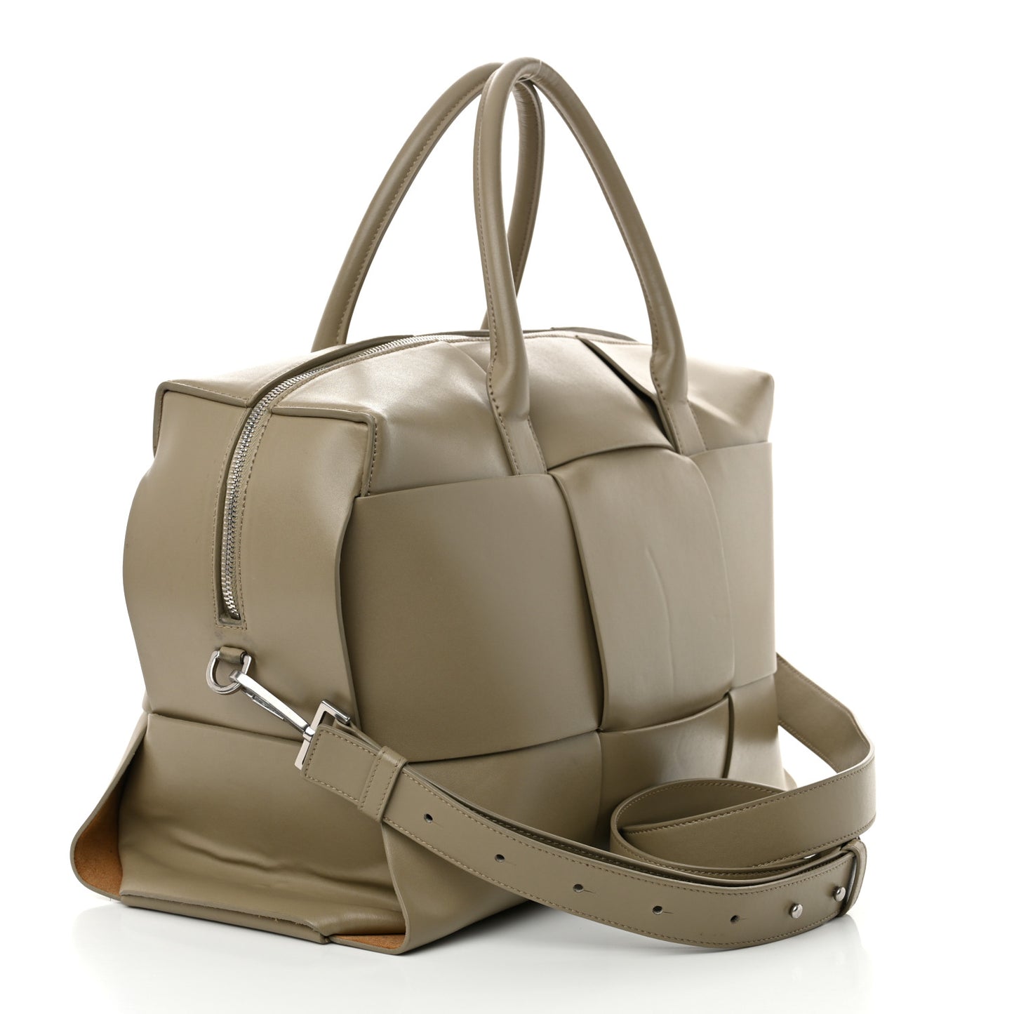 Calfskin Maxi Intrecciato Arco Briefcase Porridge