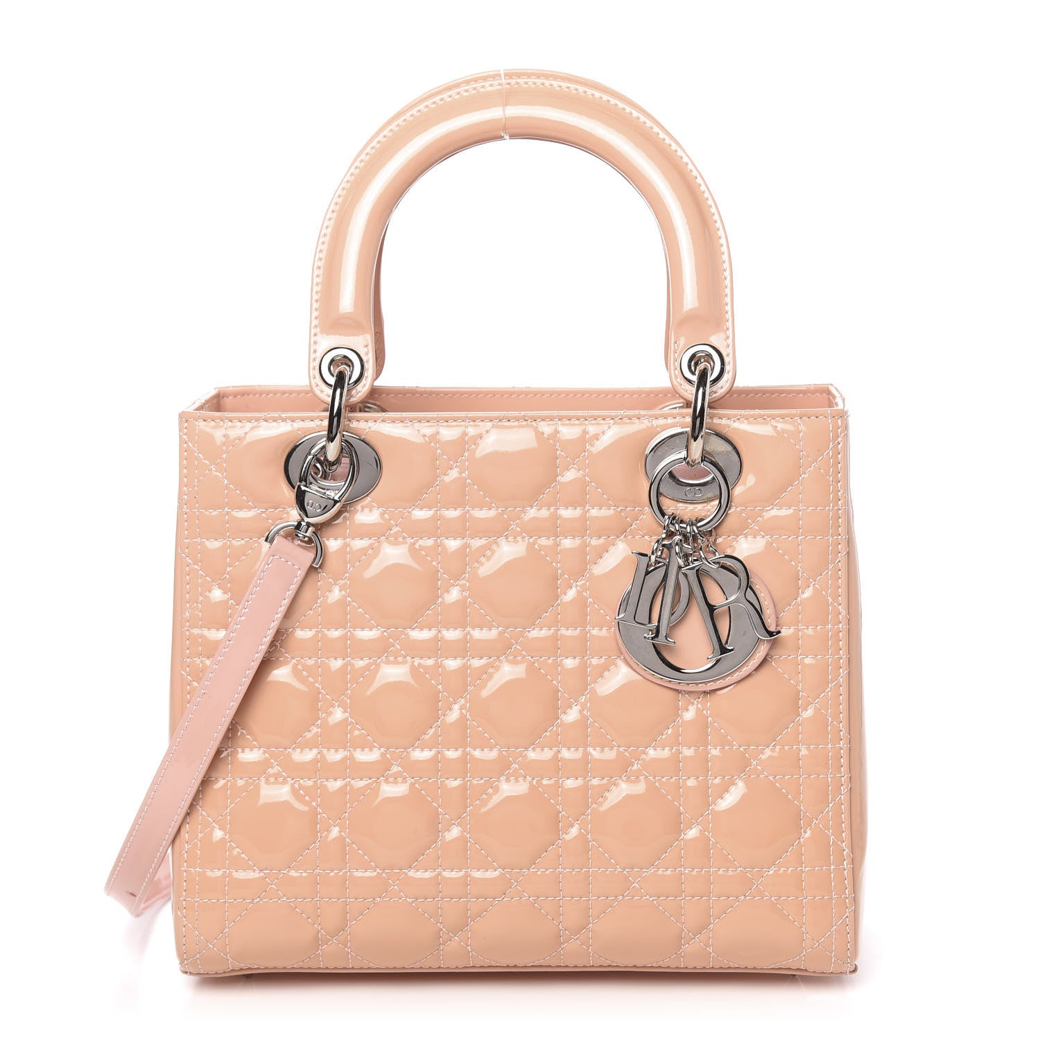 Christian Dior Patent Cannage Medium Lady Dior Pale Pink 1 of 16