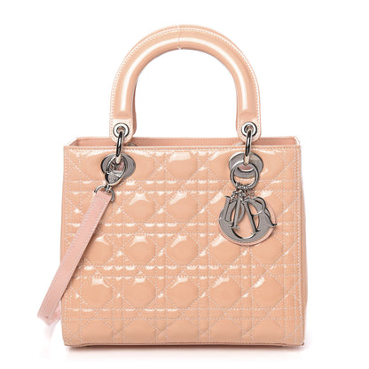 Christian Dior Patent Cannage Medium Lady Dior Pale Pink 1 of 16