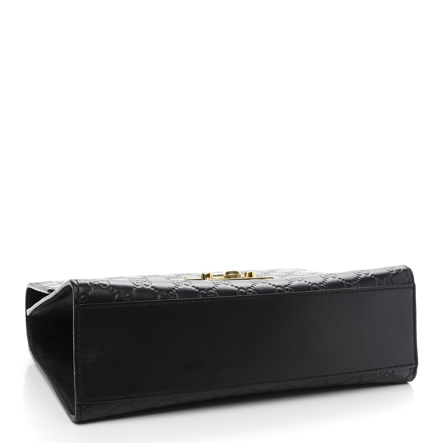 Guccissima Medium Padlock Shoulder Bag Black