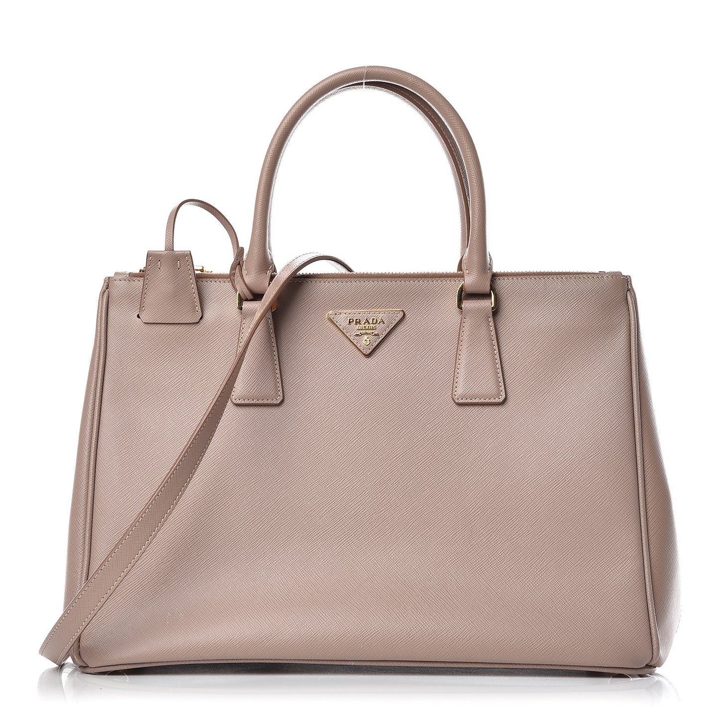 Saffiano Medium Galleria Double Zip Tote Cammeo