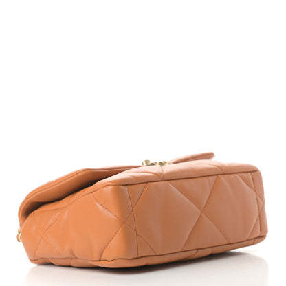 Chanel Lambskin Quilted Medium Chanel 19 Flap Light Brown 4 of 11
