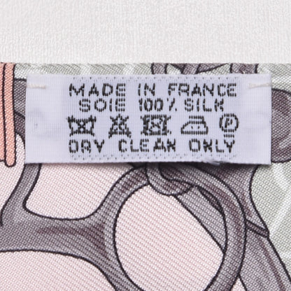 Hermes Silk La Promenade Du Matin Twilly Noir Rose Poudre Celadon 3 of 5