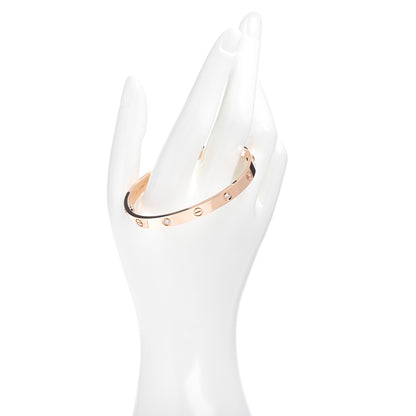 Cartier 18K Pink Gold 4 Diamond LOVE Bracelet 18 2 of 5