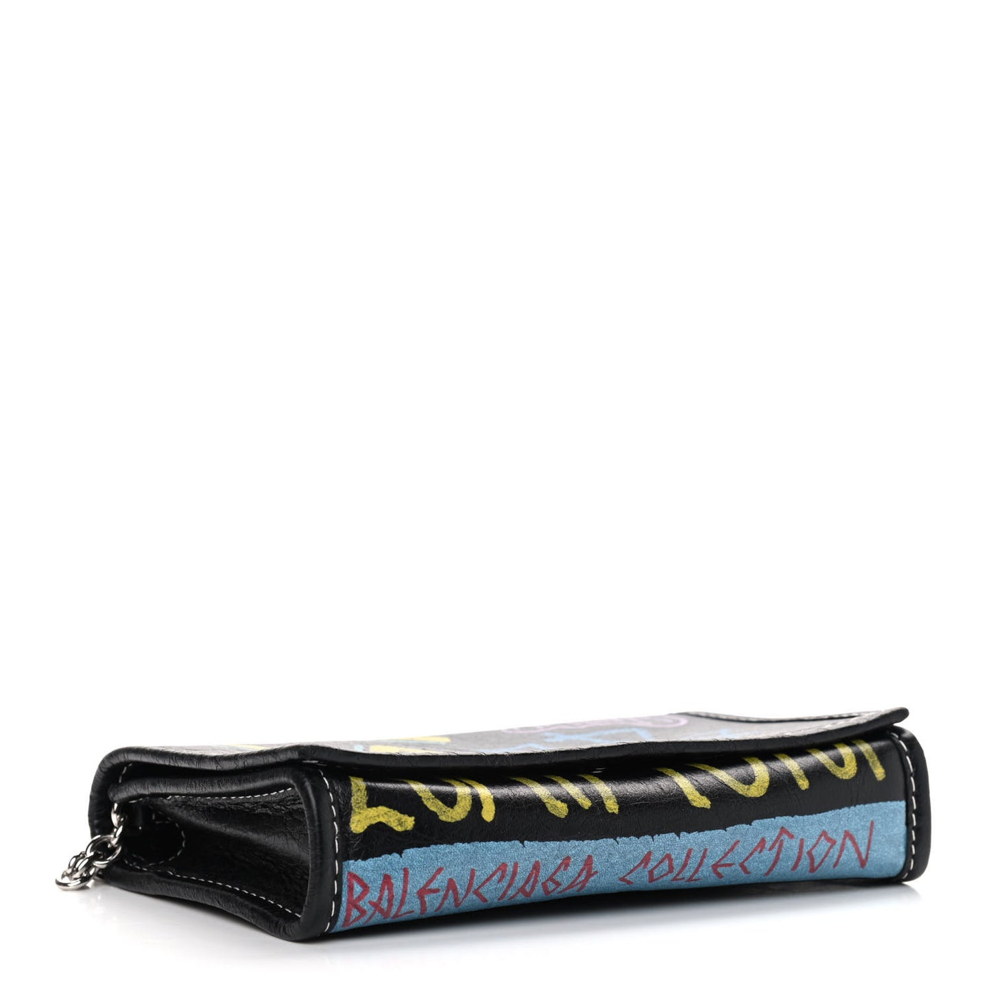 Agneau Arena Graffiti All Over Bazar Chain Shoulder Bag Black Multicolor