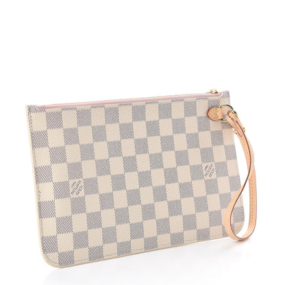 Louis Vuitton Damier Azur Neverfull MM GM Pochette Rose Ballerine 3 of 7