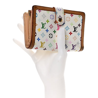 Louis Vuitton Monogram Multicolor French Purse Wallet White 2 of 7