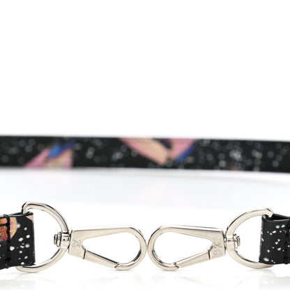 Louis Vuitton Calfskin Splash Print Adjustable Keepall Bandouliere Shoulder Strap Black 3 of 3
