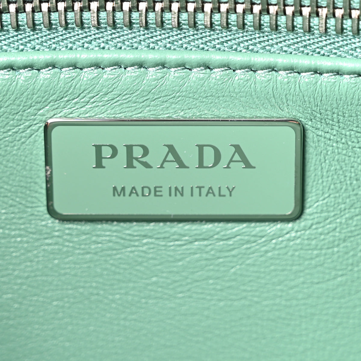 Prada Nappa Antique Medium Re-Edition 2001 Two Handle Bag Green 6 of 10
