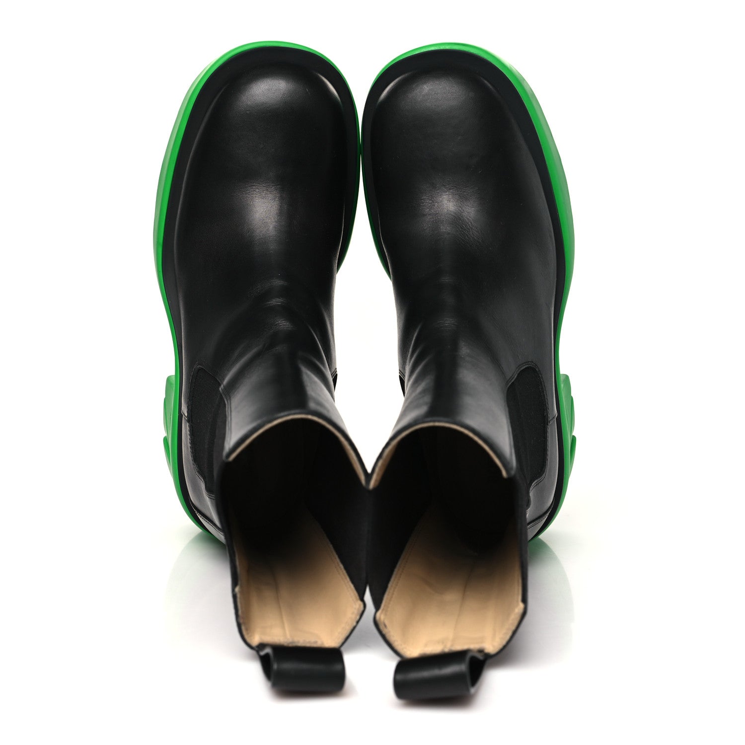 Bottega Veneta Calfskin The Flash Chelsea Boots 38.5 Black Grass 5 of 9