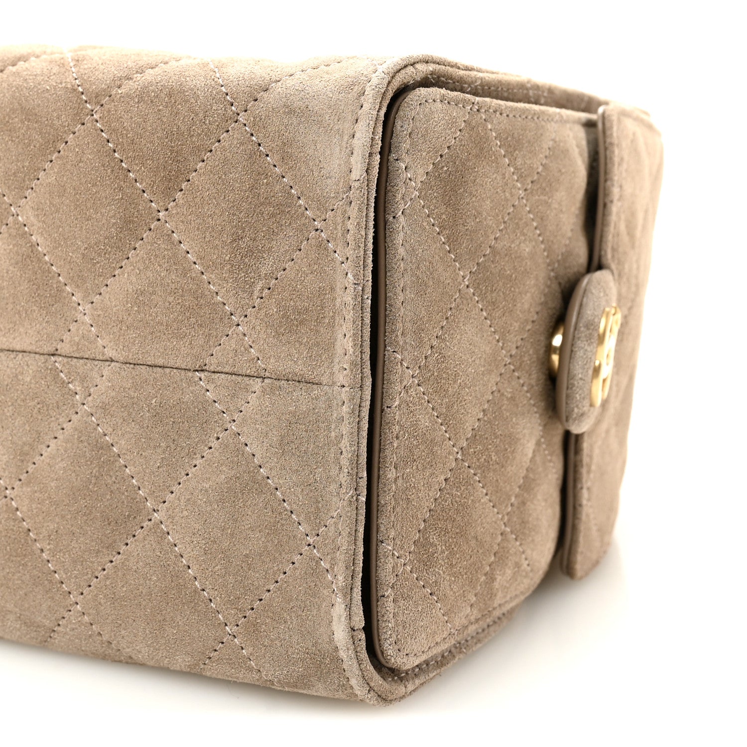 Chanel Suede Quilted Small Chanel 25 Handbag Dark Grey 10 of 11