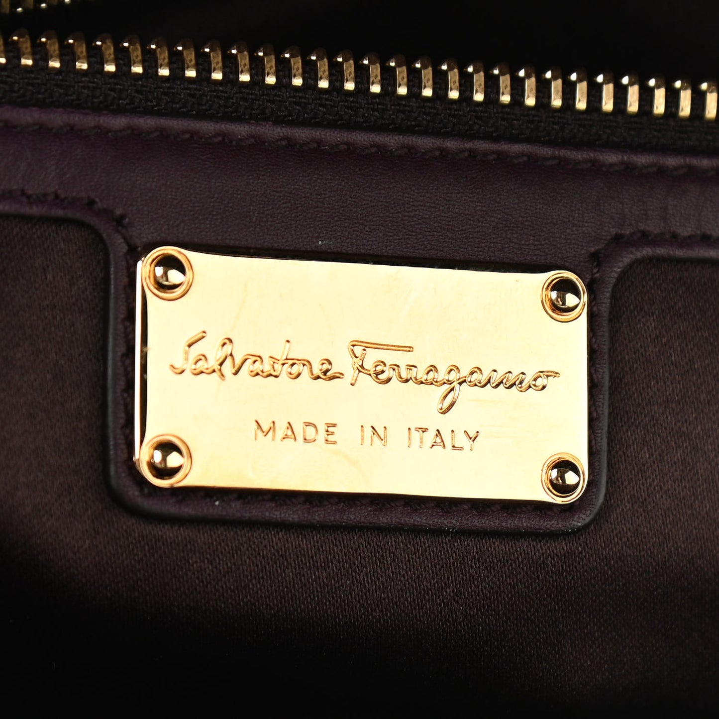 Calfskin Fiamma Bag Plum