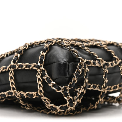 Chanel Lambskin Large Shopping Chain Tote Black 9 of 10
