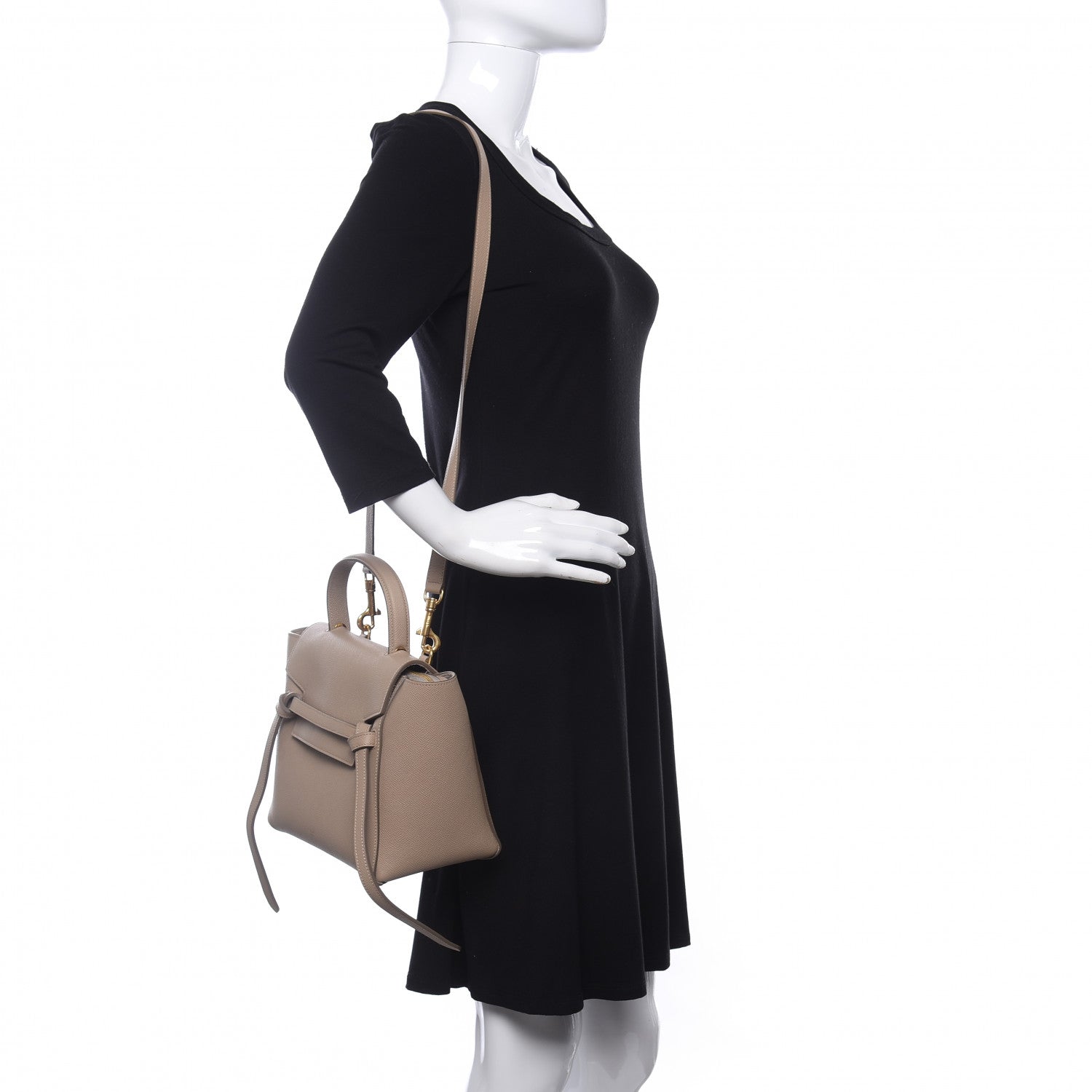 Celine Grained Calfskin Micro Belt Bag Light Taupe 2 of 9