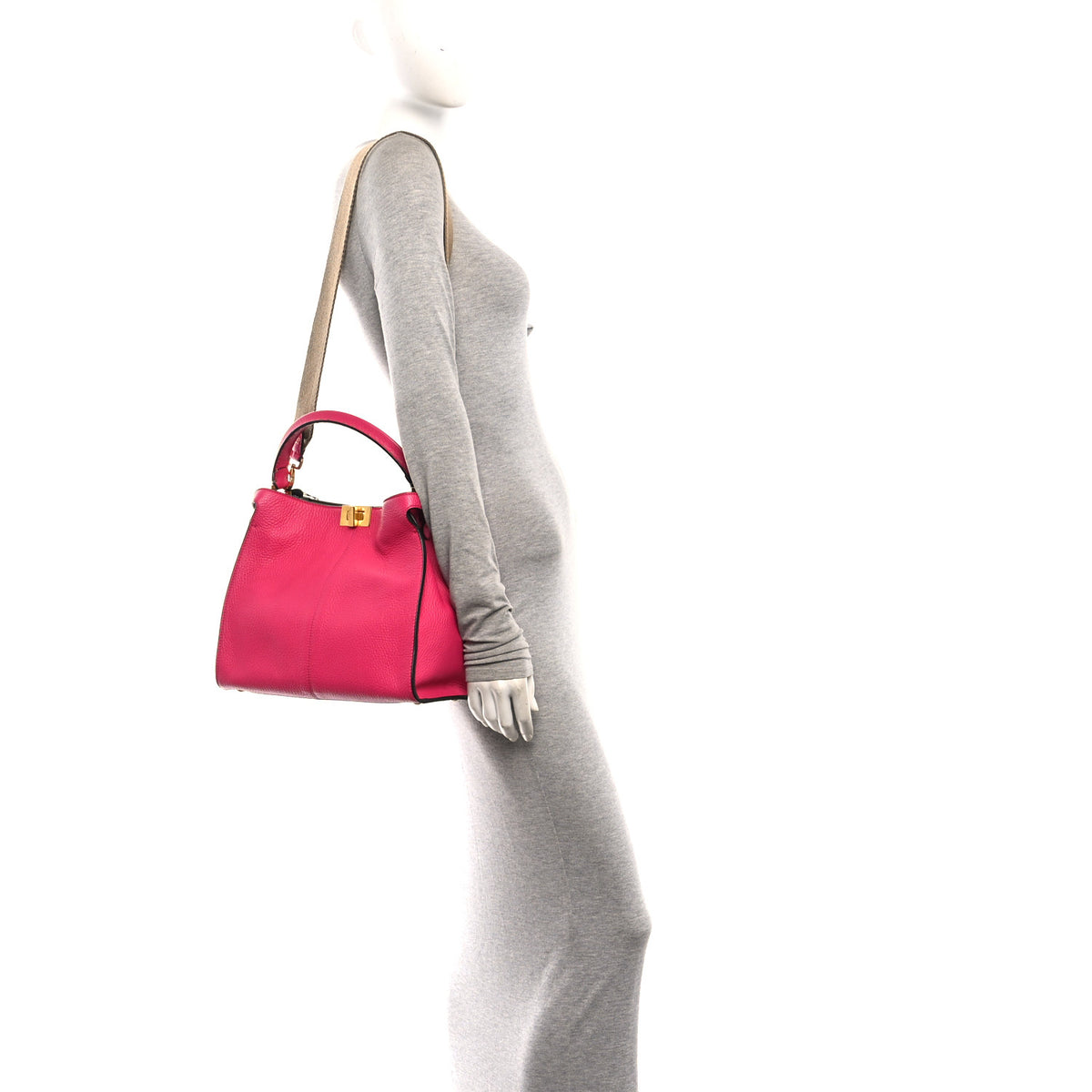 Cuoio Romano Selleria Medium Peekaboo X-Lite Fuxia