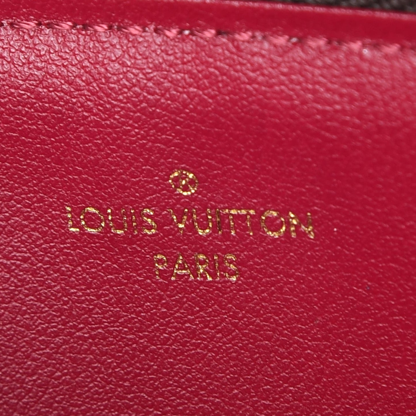 Monogram Felicie Chain Wallet Zippered Insert Fuchsia